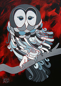 Contemporary Painting of Owl