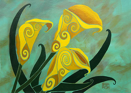 Charming Calla Lilies Yellow