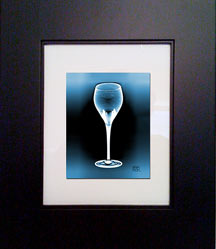 Blue Deco Wine Glass