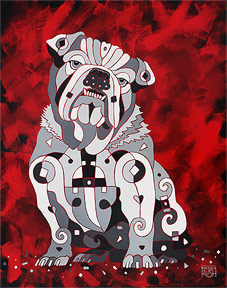 GA bulldog Art