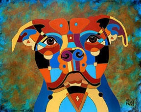 Pit Bull Painting