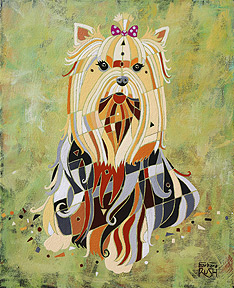 Dog Art Yorkie Painting