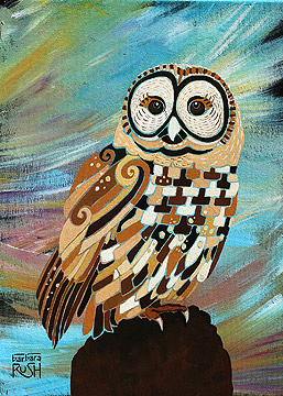 BarredOwlPaintingBarbaraRush