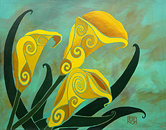 Charming Yellow Calla Lilies
