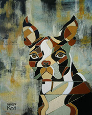 Boston Terrier Painting
