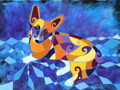 Contemporary Corgi Painting