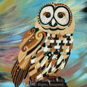 Barred Owl at Sunset by Barbara Rush