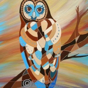 Contemporary Owl Painting