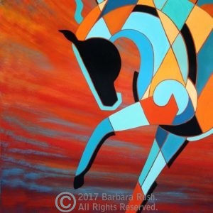SunDancer In The East Contemporary Horse Painting