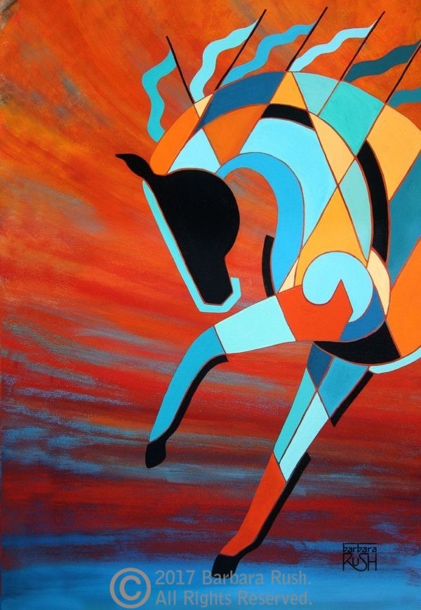 SunDancer In The East Contemporary Horse Painting