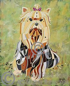 Yorkie Dog Painting Barbara Rush