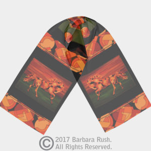 Running with Fire - Chestnut Horse Scarf