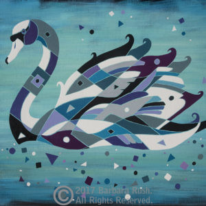 Infused with Grace Swan Painting by Barbara Rush