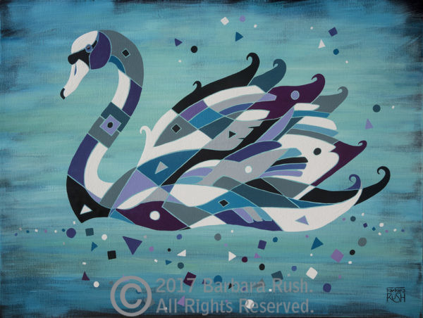 Infused with Grace Swan Painting by Barbara Rush