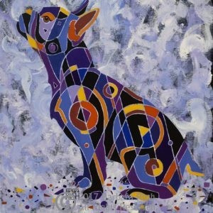 French Bull Dog Purple