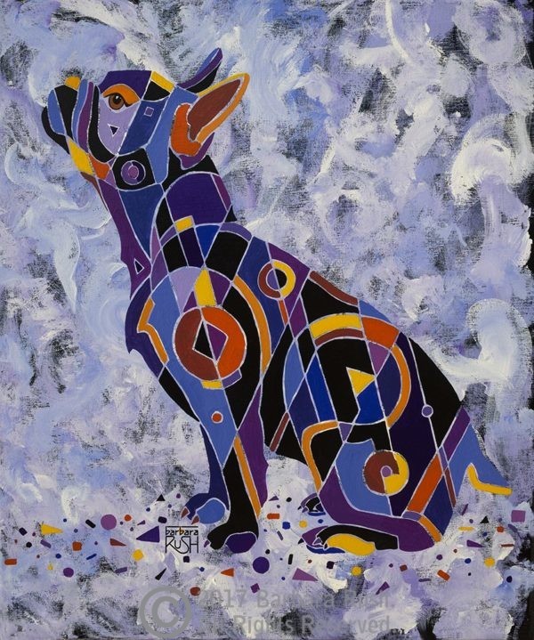 French Bull Dog Purple