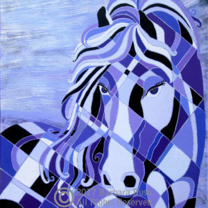 Black purple ans lavender horse