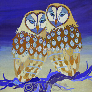 Together at Last in Purple - Owls