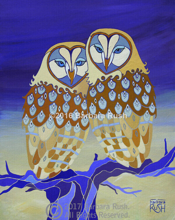 Together at Last in Purple - Owls