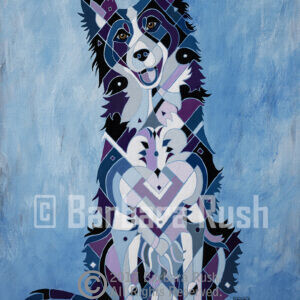 Border Collie Painting by Barbara Rush