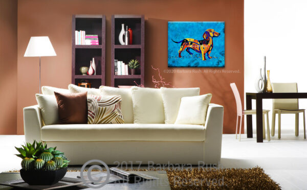 Dachshund Art Over Couch