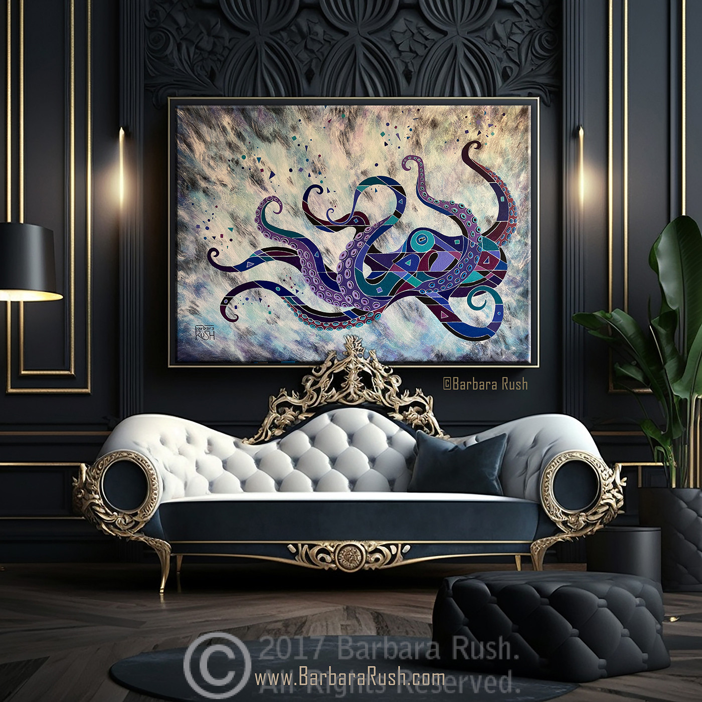 Octopus Luxury Art High EndDesignBarbaraRush
