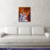 Shiba Inu art over couch