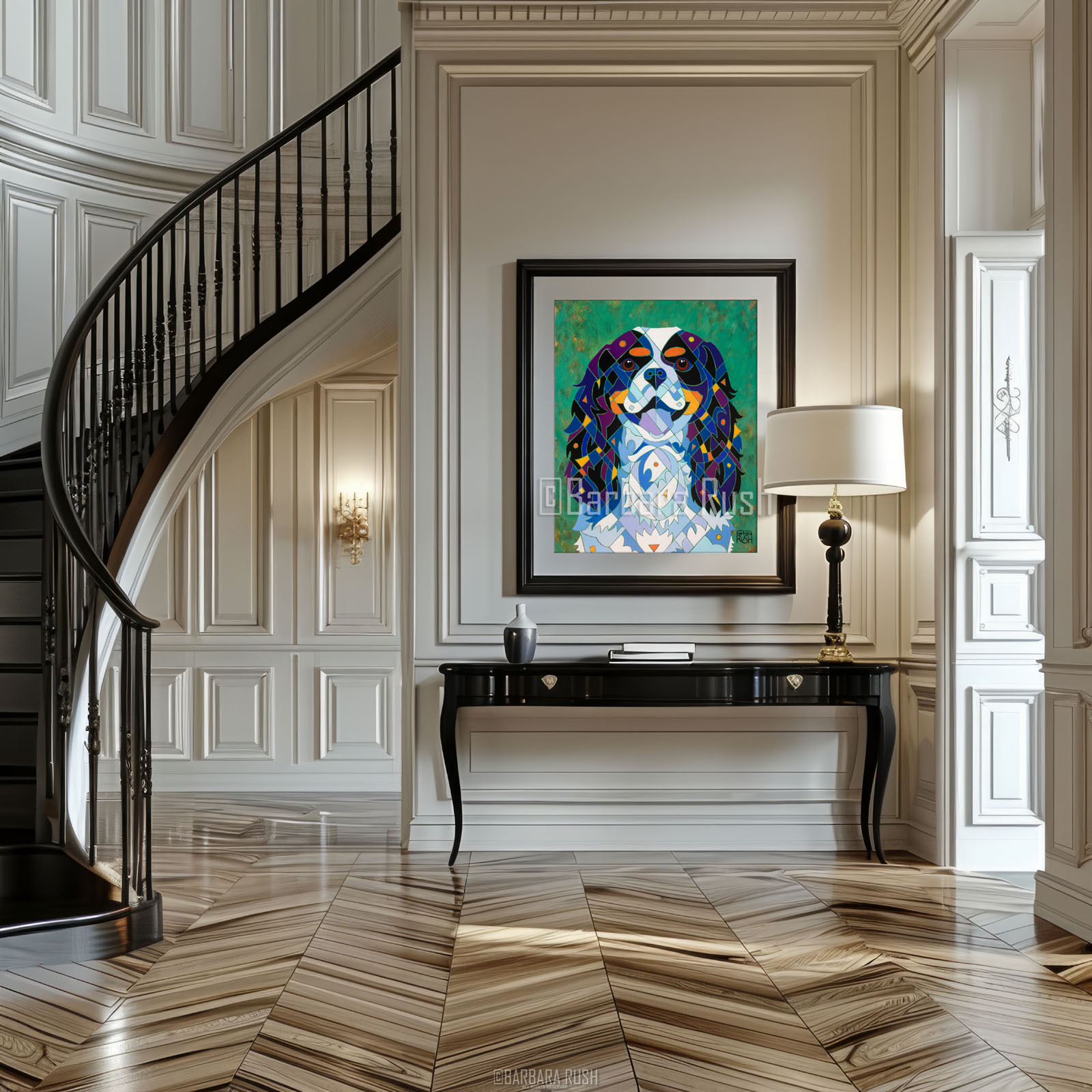 Bentley the King Charles Cavalier Dog Art