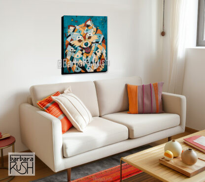 Beautiful Pomeranian Art Over Couch