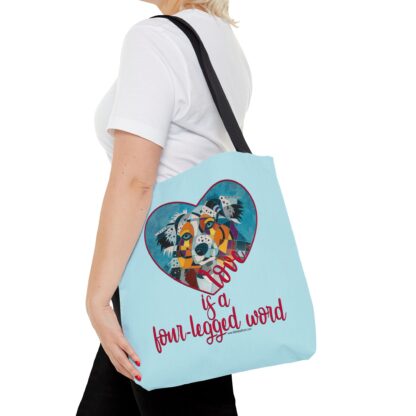 Aussie - Love is a four-legged word Tote Bag - Image 9