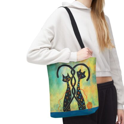 Controlled Chaos Black Cat Tote Bag - Image 5