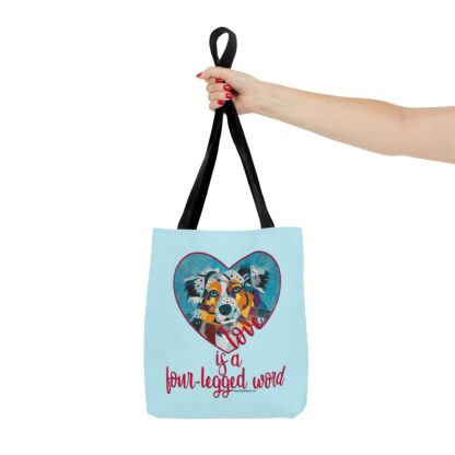 Aussie - Love is a four-legged word Tote Bag - Image 4