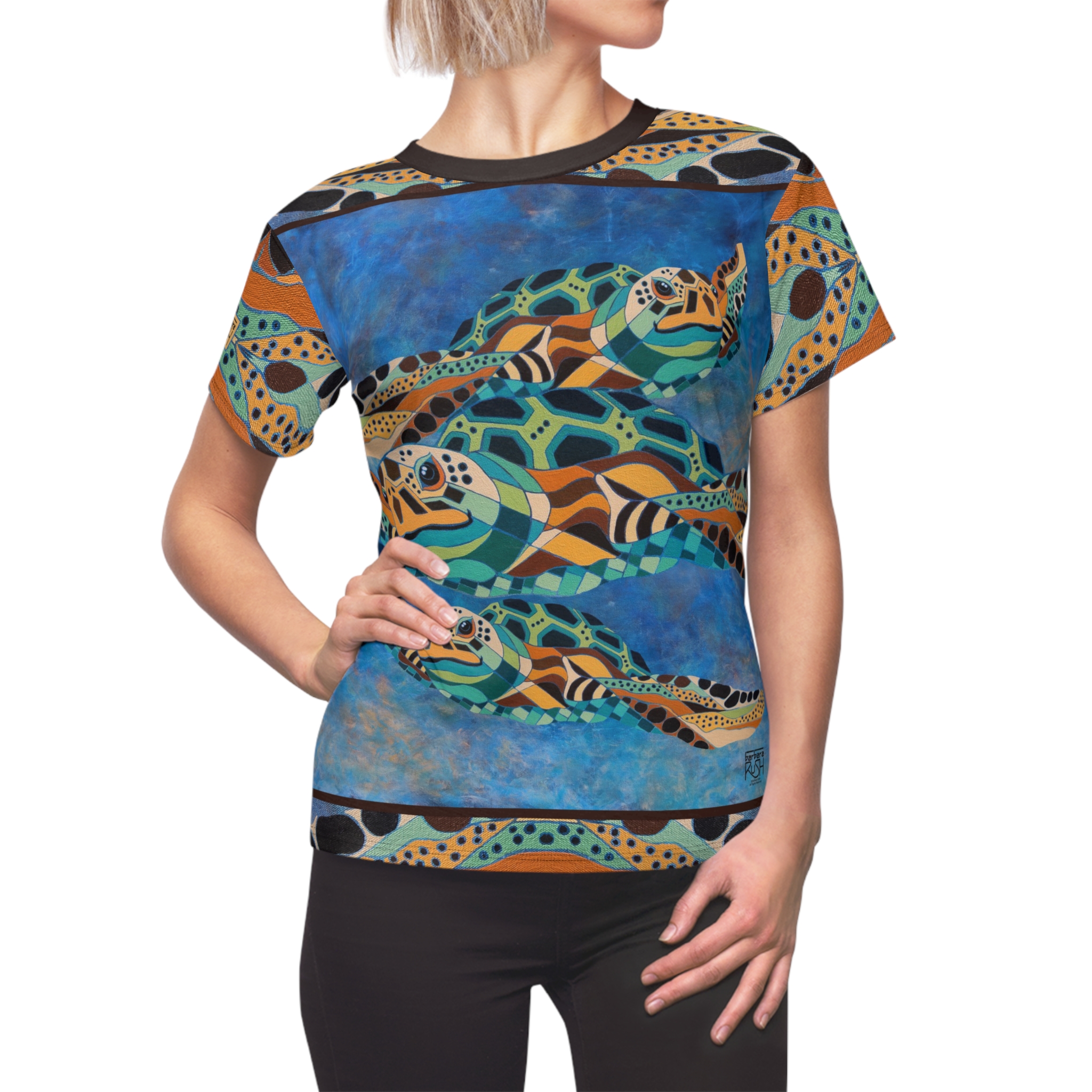 Sea Turtle Fashion Shirt - Women's High End Fashion Sea Turtle Shirt - Image 4