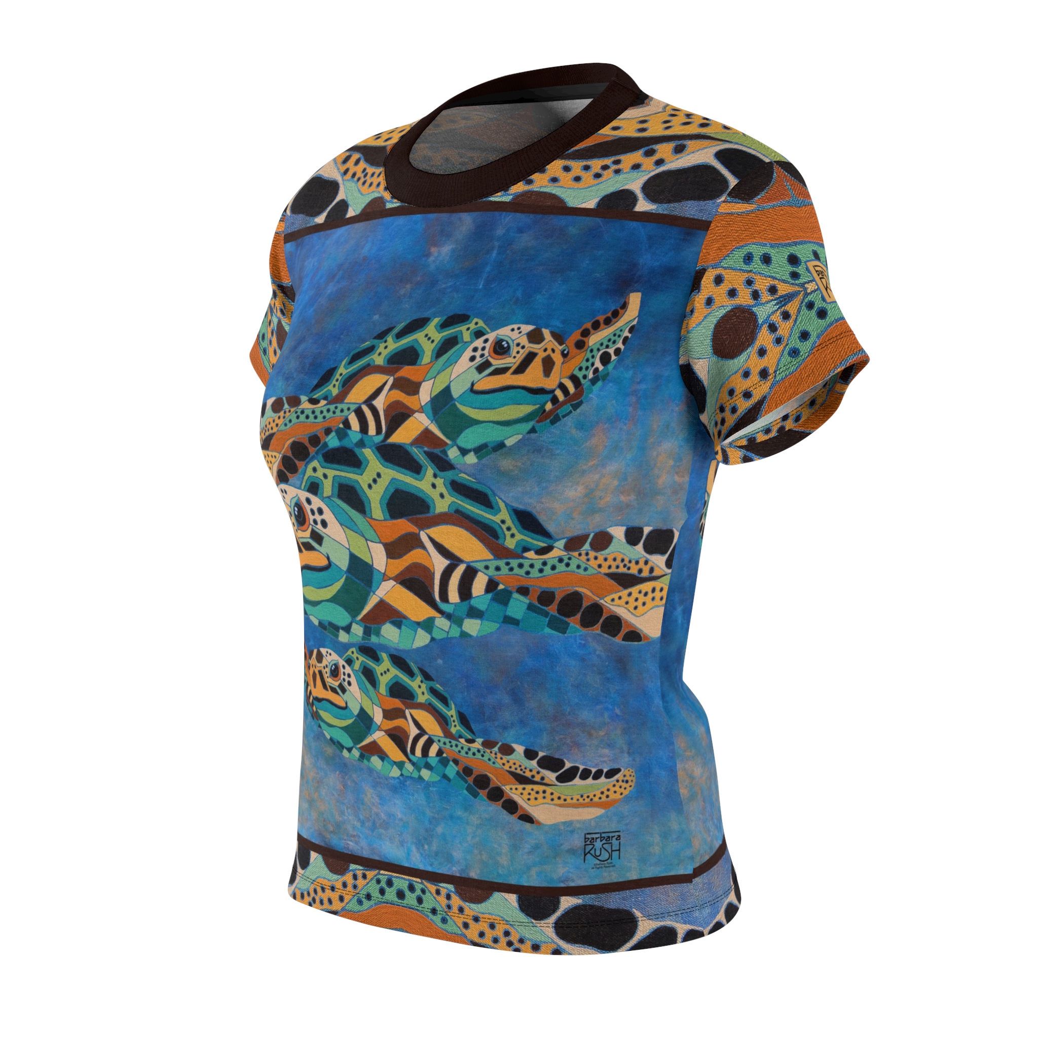 Sea Turtle Fashion Shirt - Women's High End Fashion Sea Turtle Shirt - Image 2