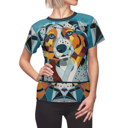 Copy of Australian Shepherd Women's T-shirt Aussie T-Shirt, Barbara Rush - Image 4