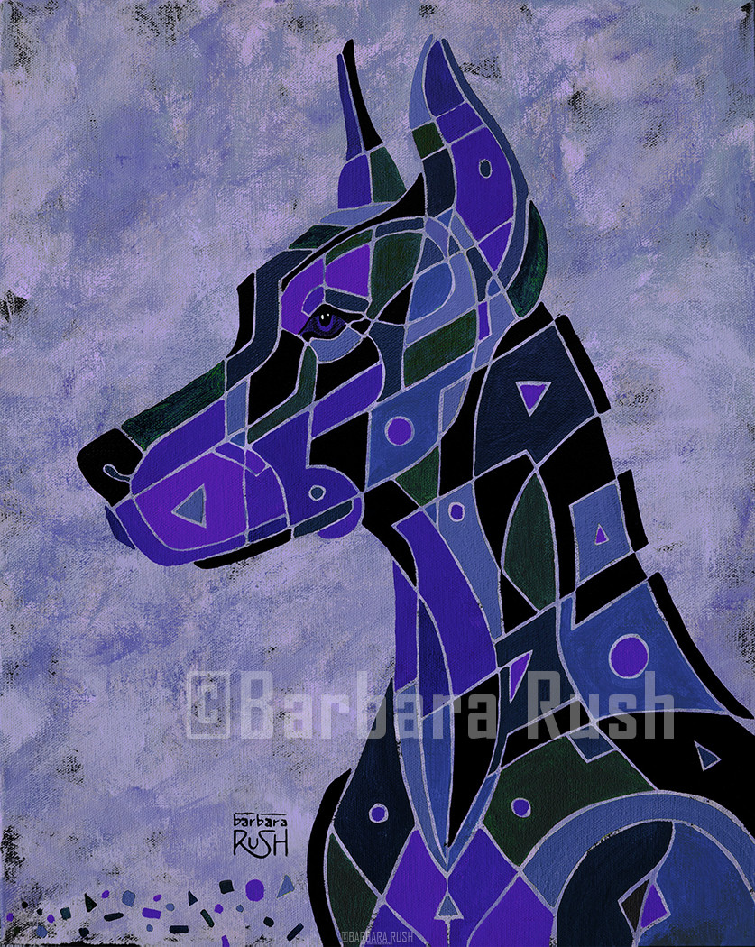 Smokey Blue Doberman Barbara Rush