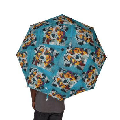Awesome Aussie Dog Art Umbrella, Travel Accessory, Gift for Animal Lovers, Foldable Umbrella, Unique Rain Gear - Image 4