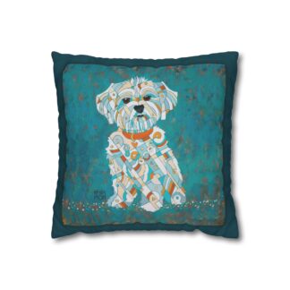 Maltese White Dog Art Pillowcase | Cute Pet Decor, Dog Lovers Gift, Home Accent, Throw Pillow Cover, Unique Animal Gift
