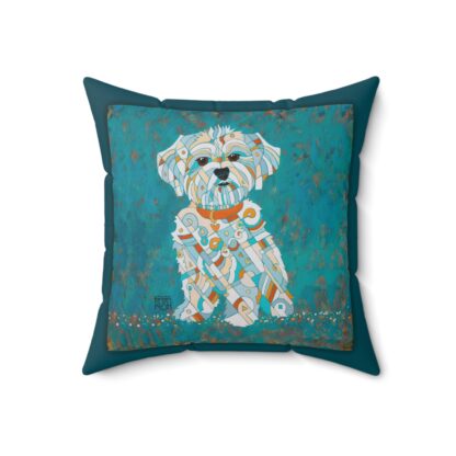 White Maltese Dog Art Pillow, Pet Lover Gift, Home Decor, Dog Mom Decor, Birthday Gift for Dog Owners, Unique Accent Pillow - Image 8