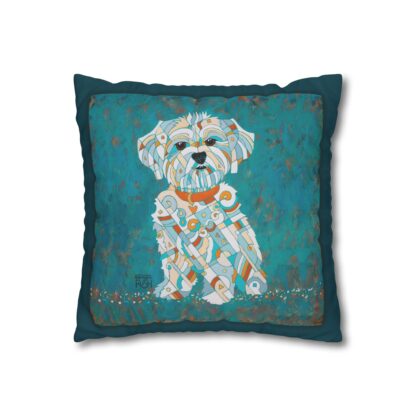 Maltese White Dog Art Pillowcase | Cute Pet Decor, Dog Lovers Gift, Home Accent, Throw Pillow Cover, Unique Animal Gift - Image 3