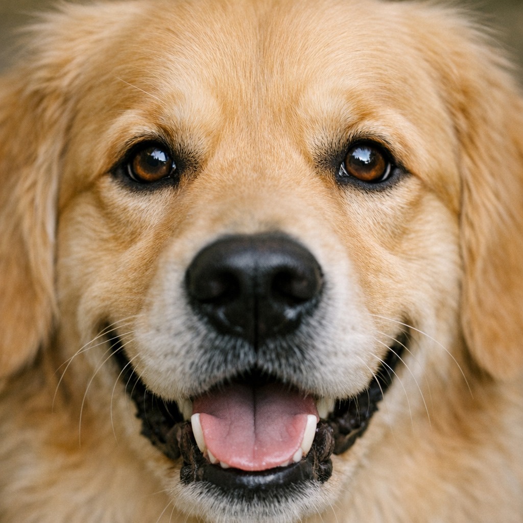 Golden Retriever Eyes A dog's face with expressive eyes.