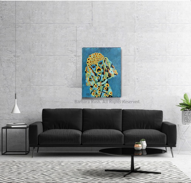 Dreamy Poodle Art on Wall